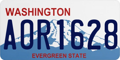 WA license plate AOR1628