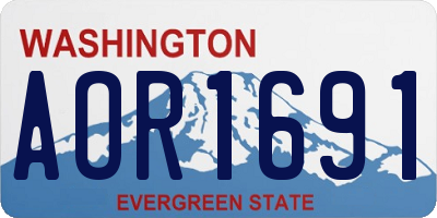 WA license plate AOR1691
