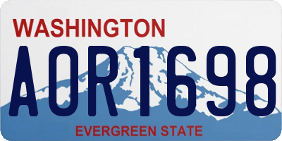 WA license plate AOR1698