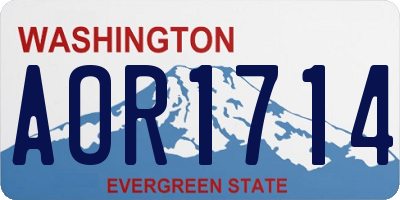 WA license plate AOR1714