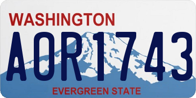 WA license plate AOR1743