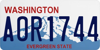WA license plate AOR1744