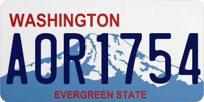 WA license plate AOR1754