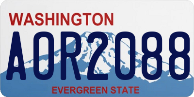 WA license plate AOR2088