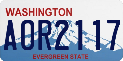 WA license plate AOR2117