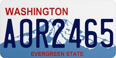 WA license plate AOR2465