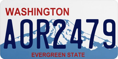 WA license plate AOR2479