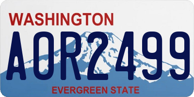 WA license plate AOR2499