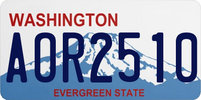 WA license plate AOR2510