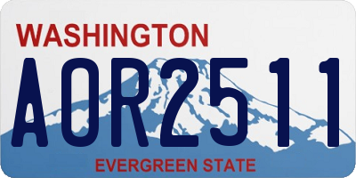 WA license plate AOR2511