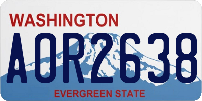 WA license plate AOR2638