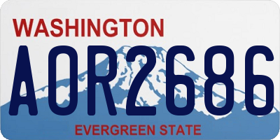 WA license plate AOR2686