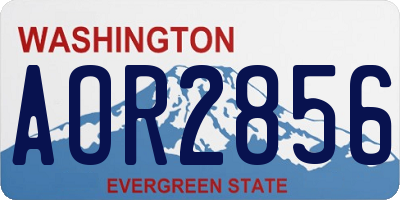 WA license plate AOR2856
