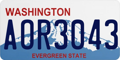 WA license plate AOR3043