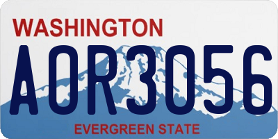WA license plate AOR3056