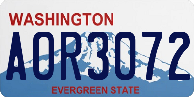 WA license plate AOR3072