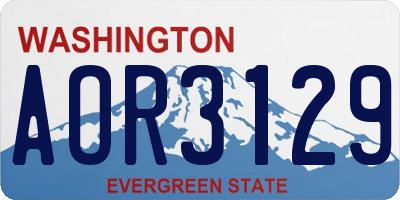 WA license plate AOR3129