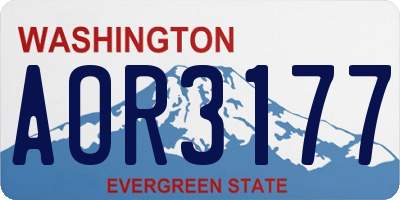 WA license plate AOR3177