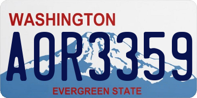 WA license plate AOR3359