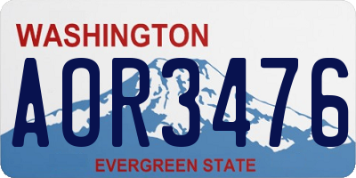WA license plate AOR3476