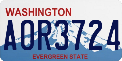 WA license plate AOR3724