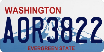 WA license plate AOR3822
