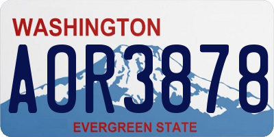 WA license plate AOR3878