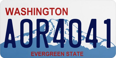 WA license plate AOR4041