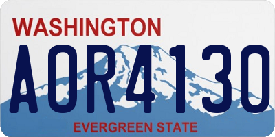 WA license plate AOR4130