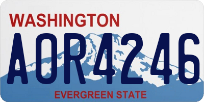 WA license plate AOR4246
