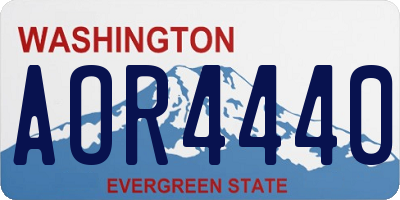 WA license plate AOR4440