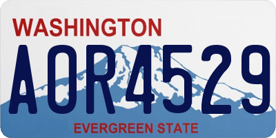 WA license plate AOR4529