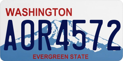 WA license plate AOR4572