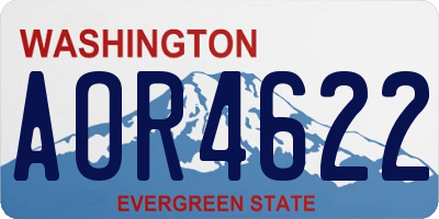 WA license plate AOR4622