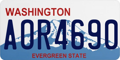 WA license plate AOR4690