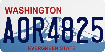 WA license plate AOR4825