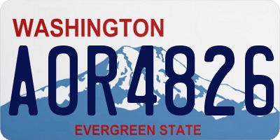 WA license plate AOR4826