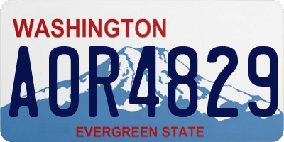 WA license plate AOR4829