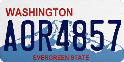 WA license plate AOR4857