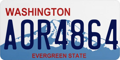WA license plate AOR4864