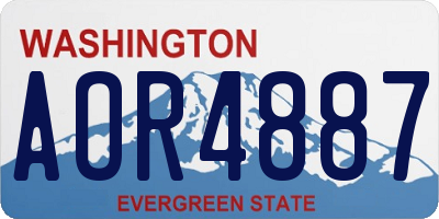 WA license plate AOR4887