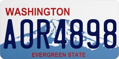 WA license plate AOR4898