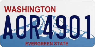 WA license plate AOR4901