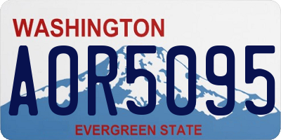 WA license plate AOR5095