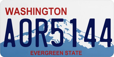 WA license plate AOR5144