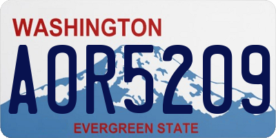 WA license plate AOR5209