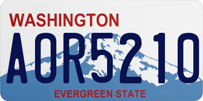 WA license plate AOR5210
