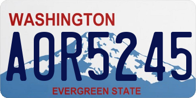 WA license plate AOR5245