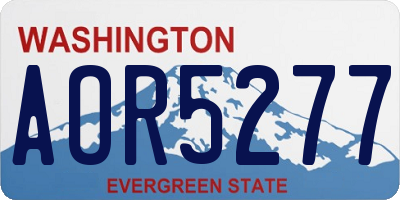 WA license plate AOR5277
