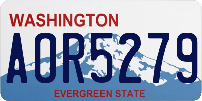WA license plate AOR5279